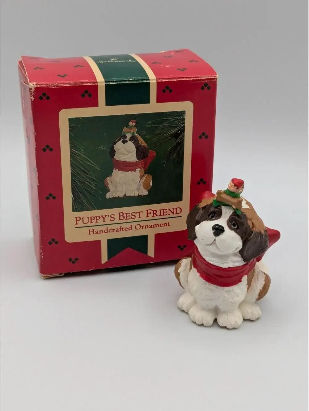 Hallmark Keepsake Puppy's Best Friend 1986 Vintage Christmas Ornament